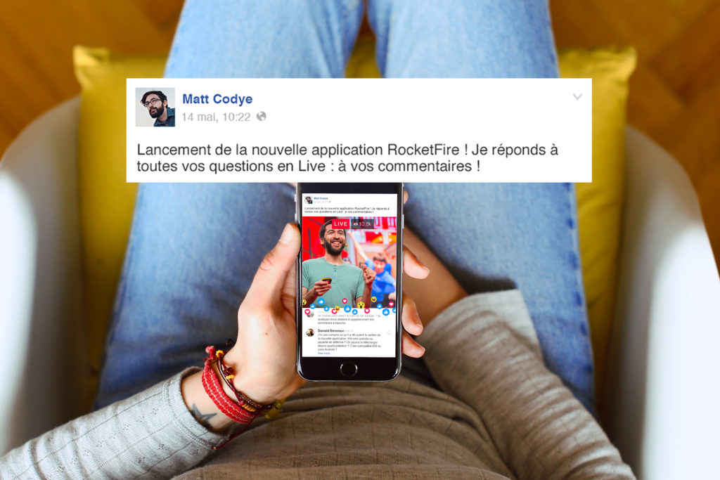 Visuel d'une description Facebook Live