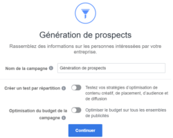 objectif facebook ads
