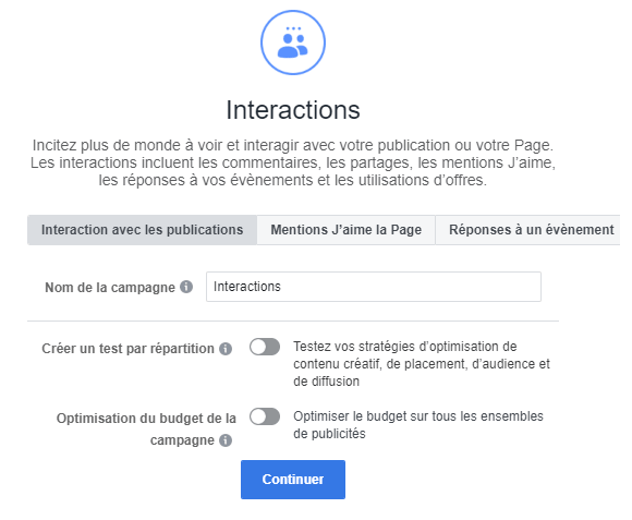 interactions fb