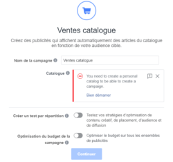ventes catalogue pub facebook
